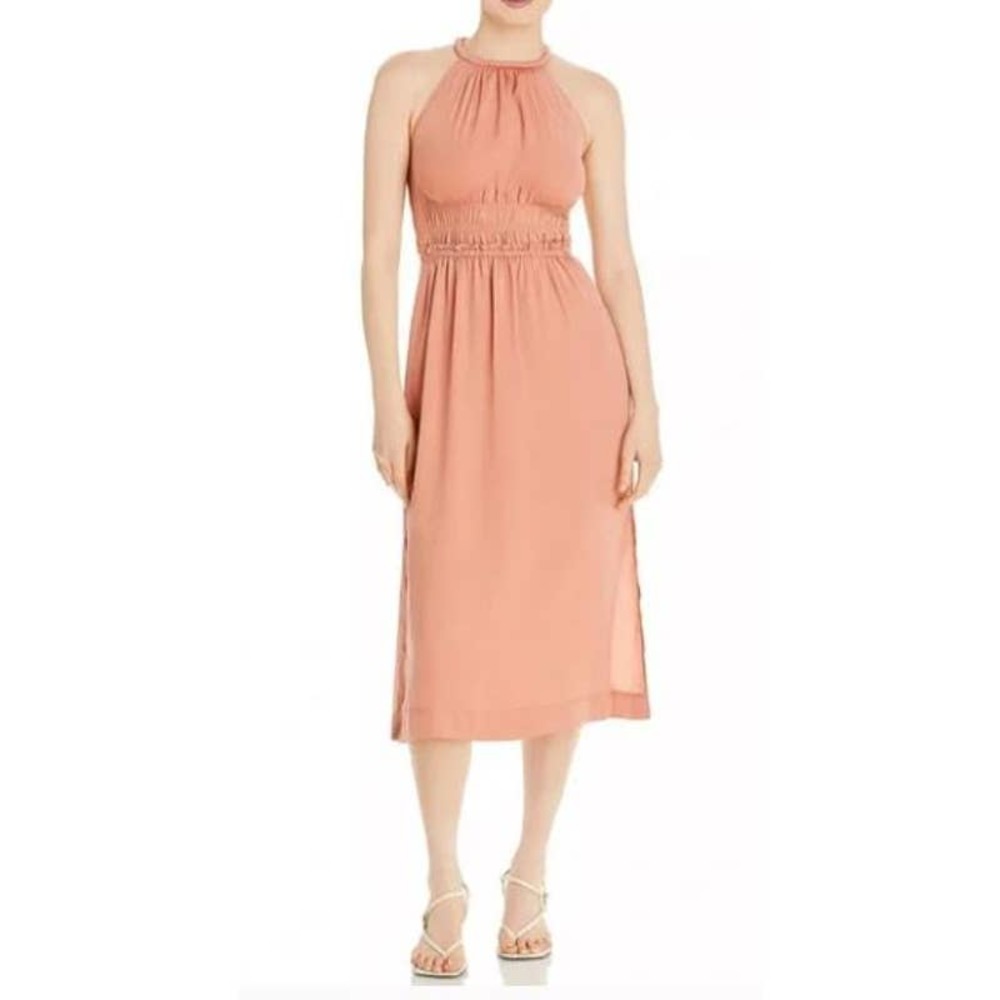 T Tahari Halterneck Midi Dress in Earth Rose - XL